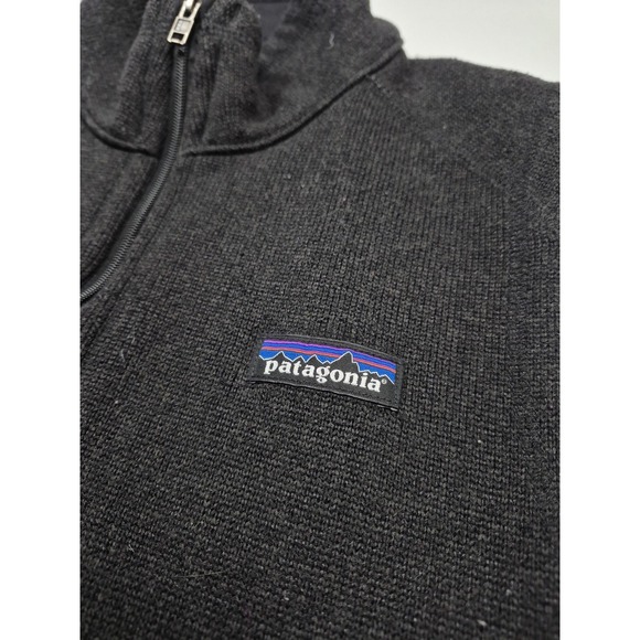 Patagonia Better Sweater Vest Women's Black Fleece Full Zip Xandr Logo Corp - Picture 3 of 12